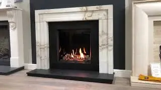 Riva2 600 HL in a Chesneys Manhattan Surround. The Fireplace Company.