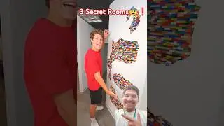 I Built 3 SECRET Rooms Using LEGO Bricks! #AD #shorts