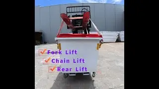 Steel Wheelie Bin work with Fork Lift Pocket/Chain Lift/Rear Lift  #waste #wheeliebin #skip