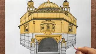 How to Draw Golden Temple