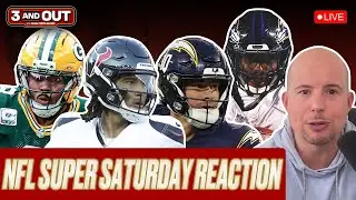 Ravens vs. Packers, Texans vs. Chargers NFL Super Saturday POST GAME REACTION | 3 & Out NFL Live