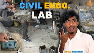 Civil Engineers Concrete Lab Me क्या करते हैं 🤔? 🧱 Full Concrete Test Practical Explained!