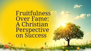 Fruitfulness Over Fame: A Christian Perspective on Success