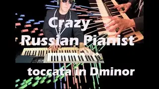 CRAZYrpianist- Toccata in D Minor (Bach ). Токката ре минор . Крутая визуализация звука