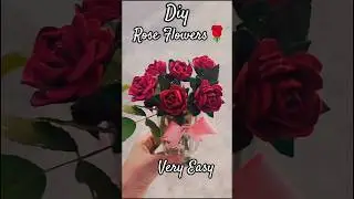 Diy Egg Tray Rose 🌹🤯 #shorts #viral #easy #diy #rose #viral #homedecor #flower #aestheticroomdecor
