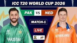 PAKISTAN VS NETHERLANDS ICC WC 2026 1ST T20 MATCH LIVE | PAK VS NED CRICKET MATCH COMMENTARY