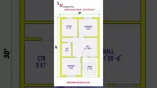 20x30 House Plan North facing house design #20x45 #30x50kagharkanaksha #homedesign