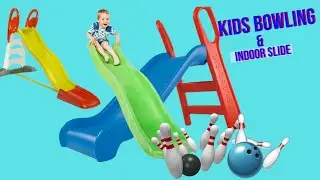 Kids Bowling and Indoor Slide Funny