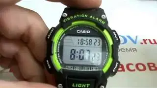 Обзор часов CASIO W-736H-3A с вибробудильником от IMchasov.Ru