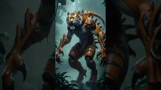 When Predator Meets Poison Tiger + Scorpion Hybrid! #aianimation #scorpionfusion #tigerfusion