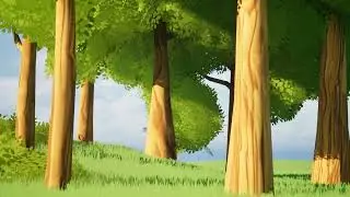 simple stylized forest