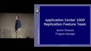 AppCenter 2000 - Replication - Martin Sleeman - 2000/03
