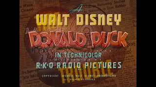 Donald Duck - Donald's Tire Trouble (1943) RKO Titles
