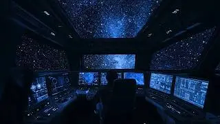 Drift Through Space | Relaxing Spaceship Ambience for Sleep