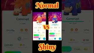 Normal vs Shiny Mega Camerupt Evolution in Pok&eacute;mon GO 🔥✨