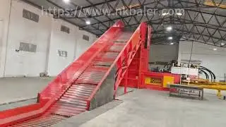 Horoizontal Manual Tie Servo System PET bottle baling press#baler