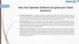 Tour Operator Booking Software