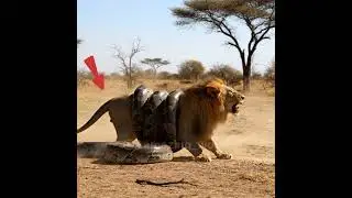 Anaconda wraps around a lion #shorts #short #shortvideo #youtubeshorts #viral #foryou #fyp #video
