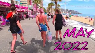 BENIDORM Levante Beach  MAY 2022 4K tour