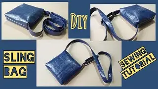 WOW SUPER EASY SLING BAG DIY / SLING BAG SEWING TUTORIAL / PAANO MANAHI NG SLING BAG