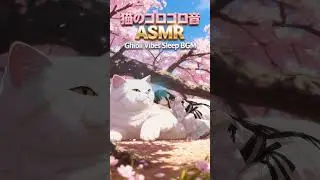 Sakura + Cat Purring = The Most Relaxing Hour Ever 🌸 #GhibliVibes #SleepASMR #Cozy #フリーレン BGM