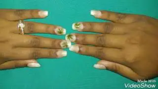 Weed baby boomer nail art desighn