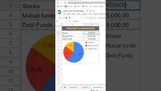Create Pie chart in Google Sheets #googlesheets #excelwithavi