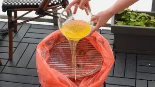 After grilling, place it in a bag and fill it with oil. After one hour, the grill will be as good...