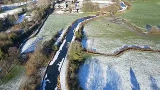 A Snow day flyover Little Bloxwich and Fishley in Walsall
