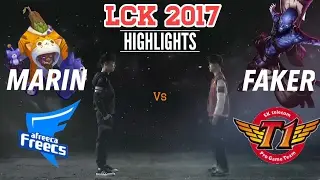 MARIN vs FAKER ft. HUNI - Afreeca vs SKT Highlights - LCK Spring 2017