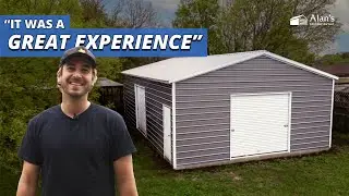 Charlie's First Reaction to His  New 24 x 40 Metal Building
