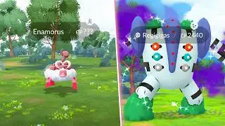 NEW THERIAN ENAMORUS RAID DAY IN POKEMON GO! NEED Shadow Shiny Regigigas! #pokemongo