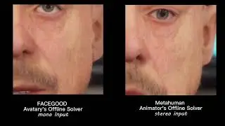 Metahuman Animator VS FACEGOOD Avatary,slow motion
