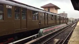 NYC Subway HD 60fps: BMT/BRT AB Standards Departs Brighton Beach 6/28/15