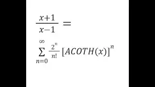 Inverse Hyperbolic Cotangent Taylor Maclaurin SERIESSUM LINEST POLYNOMIAL REGRESSION Google Sheets