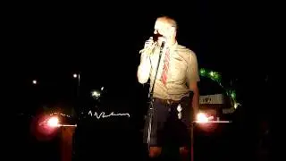 (1/2) Dirty Fred dressed as Scout Leader performs in Bella's Field @ Glastonbury Festival 2011
