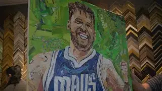 'He's supposed to be a Maverick' | Dallas artist creates Luka portrait out of cereal boxes