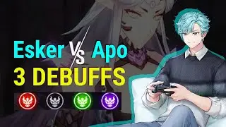 [King's raid] Divine Punishment Raid with Esker main DPS - 3 Debuffs