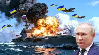 7 MINUTES AGO! Ukrainian Fighter Jets Launch Massive Attack on Russian Aircraft Carrier!