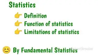 Definition of statistics, Function of statistics, limitations of statistics in notes pattern