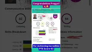Student achieved a PTE Score of 83!! #ielts #pte #ptescore #studyabroad #icanedu #ieltsexam