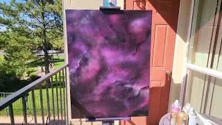 Purple galaxy - spray paint art