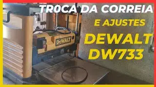 How to replace the belt and make adjustments on the DEWALT DW733 thickness planer #tools #diy #de...