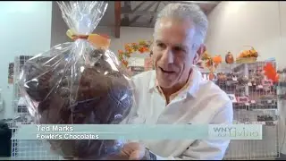 Ted Marks of Fowler's Chocolates with Nicholas Picholas of WGRZ