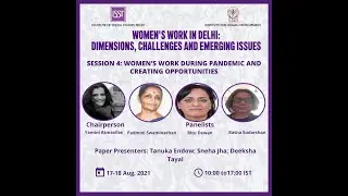 ISST-IHD Seminar Session 4: Women's Work During Pandemic and Creating Opportunities