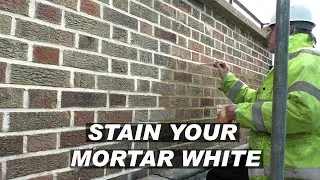 Tinting mortar joints white using Dyebrick Lightener brick stain