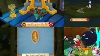 (Animal Jam)Becoming a Dino, exploring Dino land, opening a Token and fighting phantom howl potions!