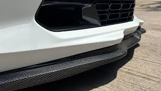 Installing New Carbon Fiber Front Splitter On My C7 Z06!