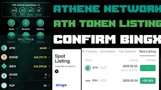 Athene Network App Mining New Update Atn First Listing Confirm BingX Exchange crypto