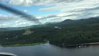 Landing at Piseco Airport in the Adirondacks